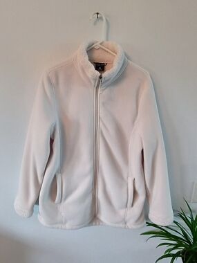 32 Degrees Heat Weatherproof XL Ivory Full Zip Sherpa Trim Fleece Jacket